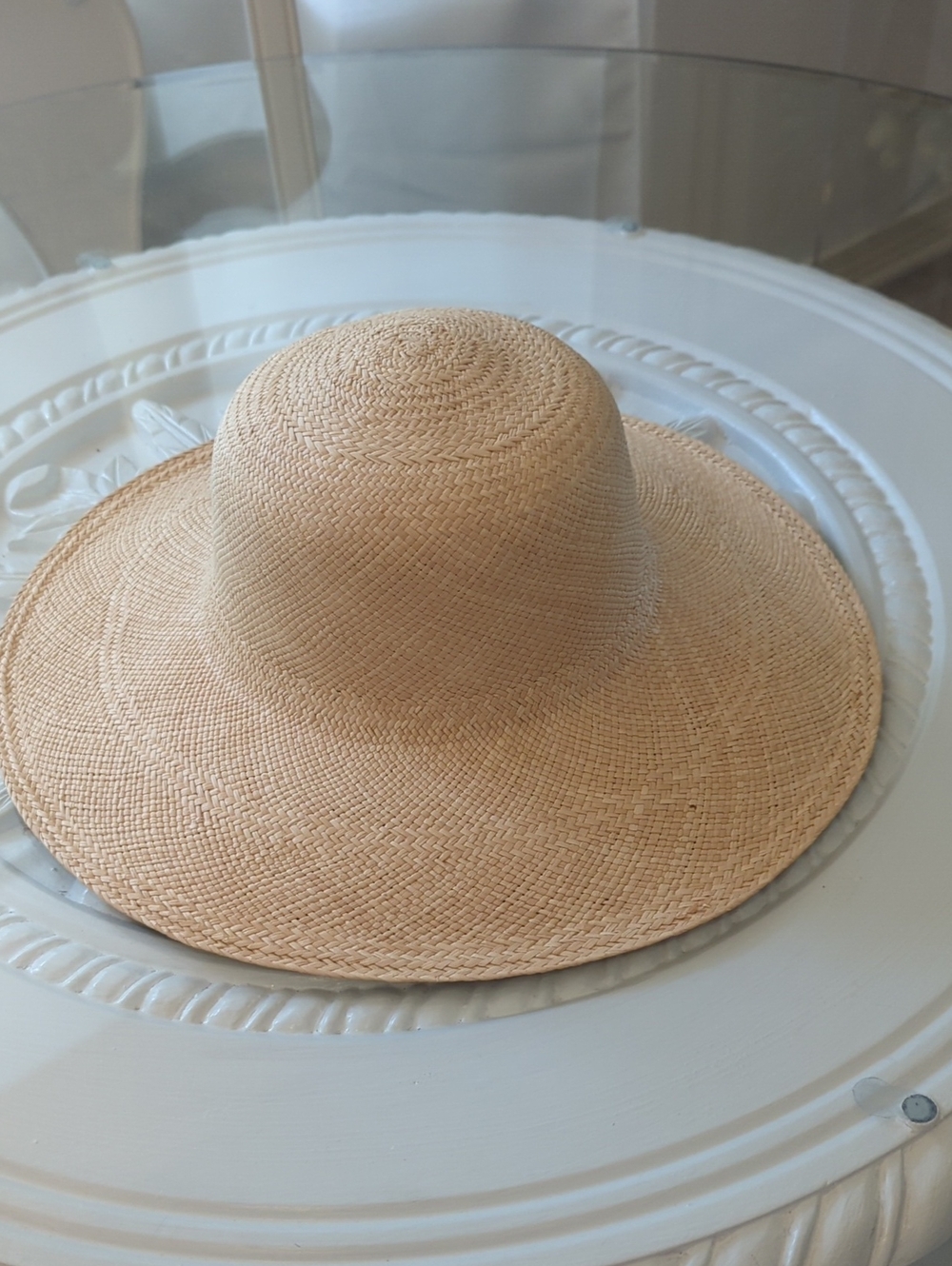Wide Brim Straw Sun Hat - Natural Color